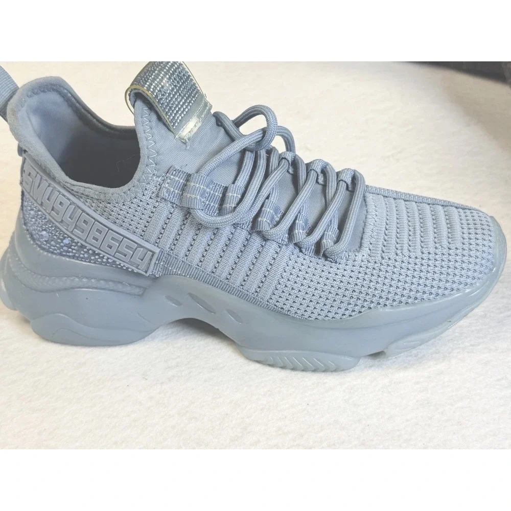 Steve Madden Maxima Rhinestone Chunky Sneakers Blue Women's Size 7.5 Lace Up